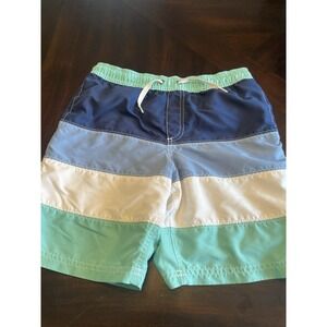 Hanna Anderson boys swim shorts suit trunks size 10 stripe